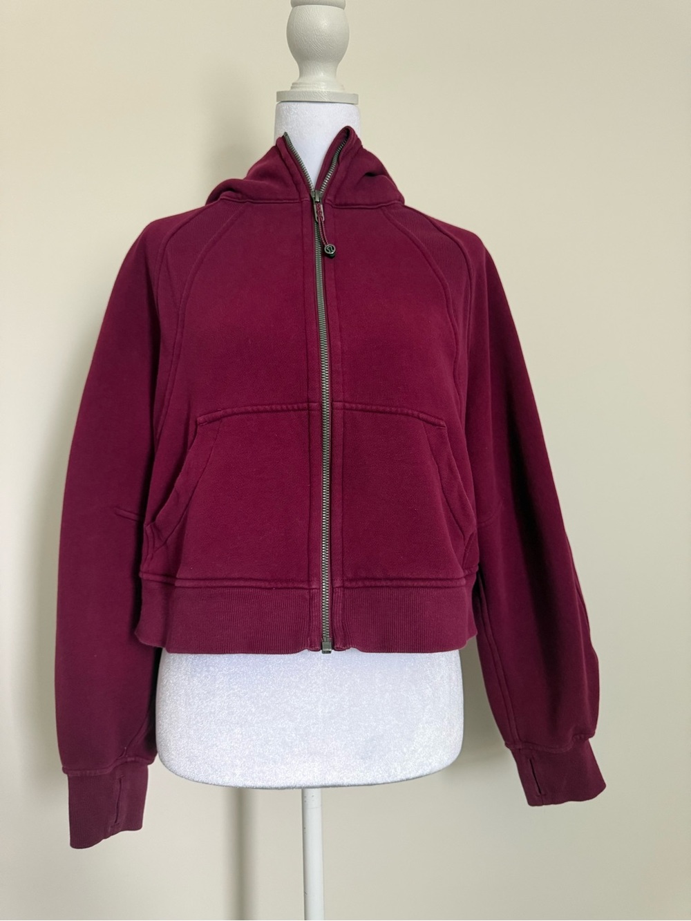 lululemon Scuba Oversized Full-Zip Hoodie size XS/S pomegranate color